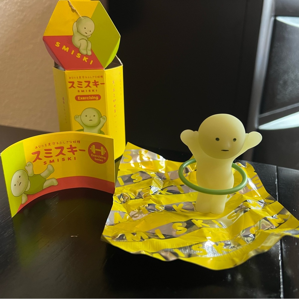 Smiski Exercising Figurine with Hula Hoop